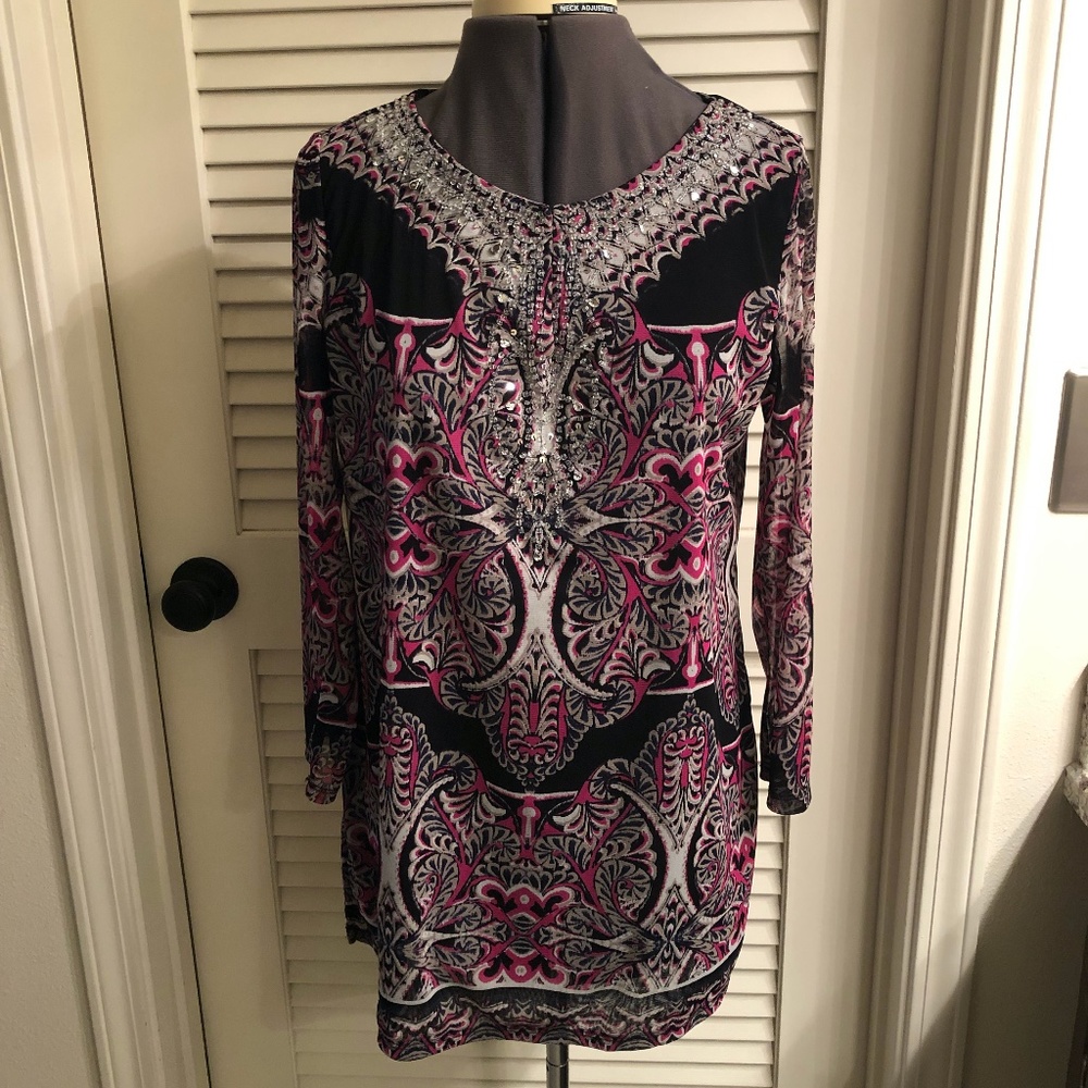 INC International Concepts Tunic Top Size Large